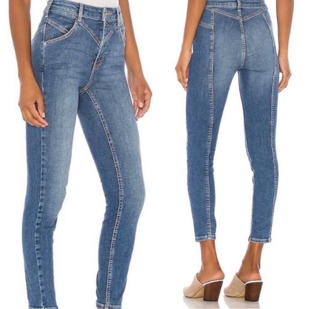 Free People “Riley” Seam Jeans